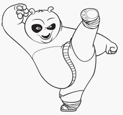 coloriage kung fu le panda